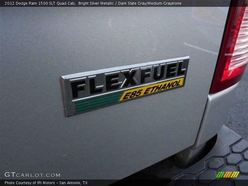 Bright Silver Metallic / Dark Slate Gray/Medium Graystone 2012 Dodge Ram 1500 SLT Quad Cab