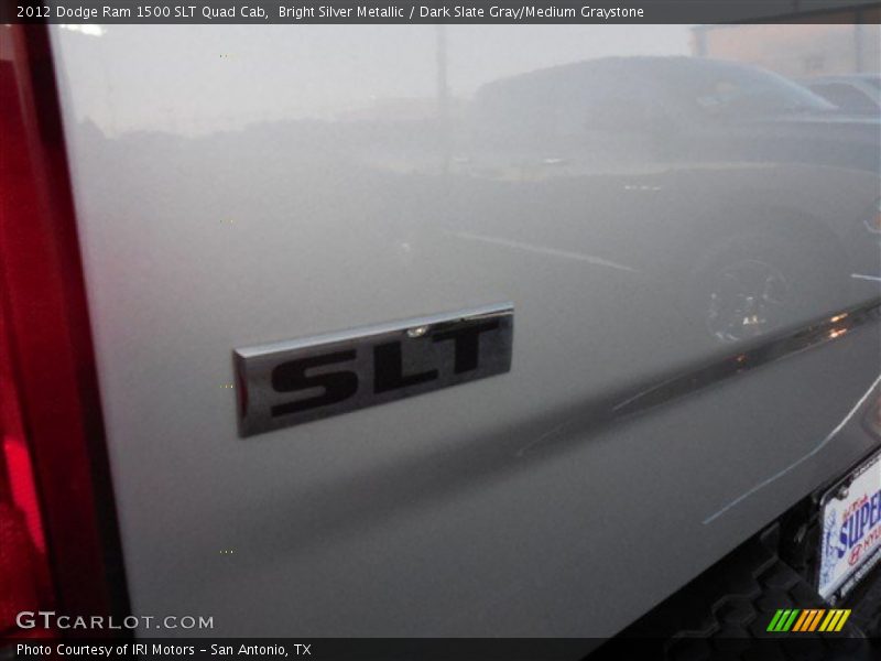 Bright Silver Metallic / Dark Slate Gray/Medium Graystone 2012 Dodge Ram 1500 SLT Quad Cab