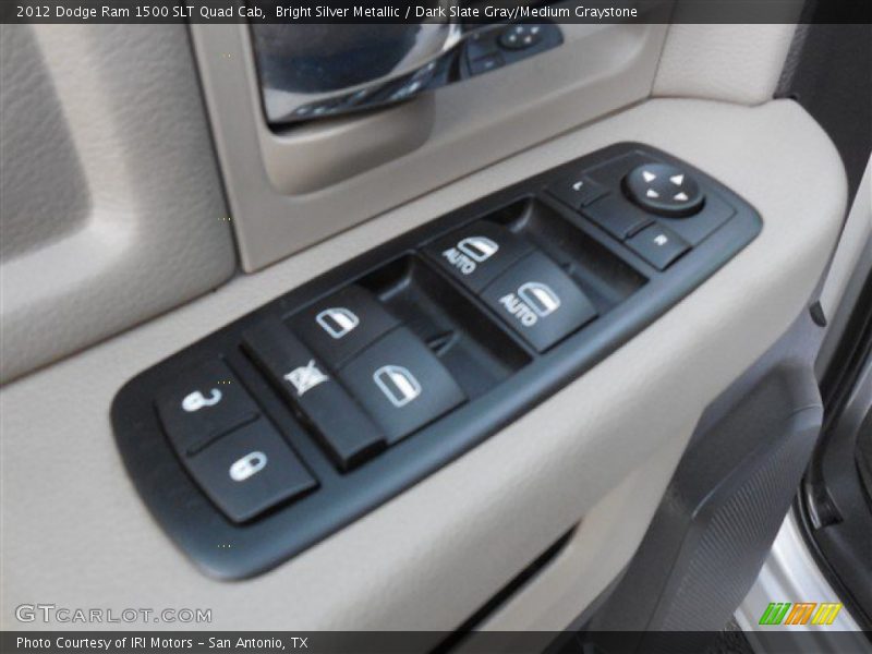 Bright Silver Metallic / Dark Slate Gray/Medium Graystone 2012 Dodge Ram 1500 SLT Quad Cab