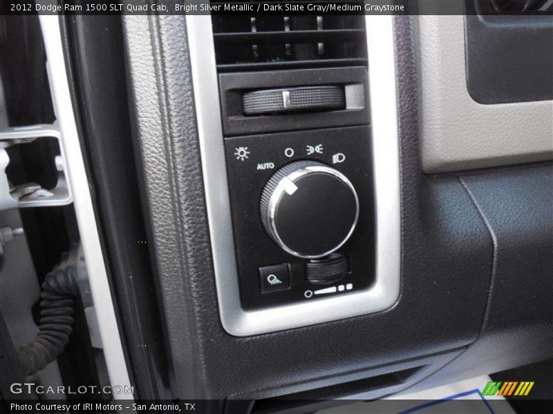 Bright Silver Metallic / Dark Slate Gray/Medium Graystone 2012 Dodge Ram 1500 SLT Quad Cab