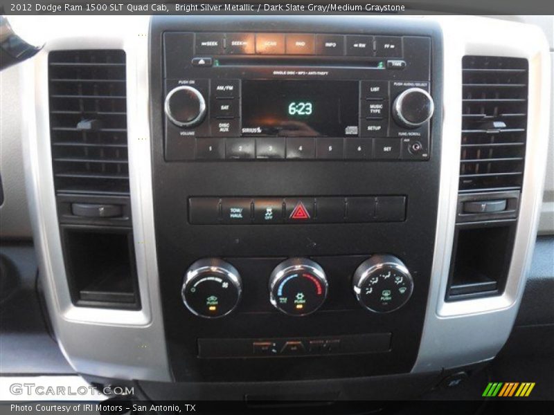 Bright Silver Metallic / Dark Slate Gray/Medium Graystone 2012 Dodge Ram 1500 SLT Quad Cab