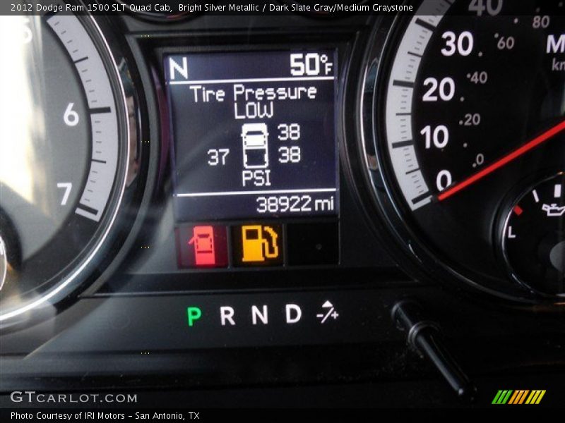 Bright Silver Metallic / Dark Slate Gray/Medium Graystone 2012 Dodge Ram 1500 SLT Quad Cab