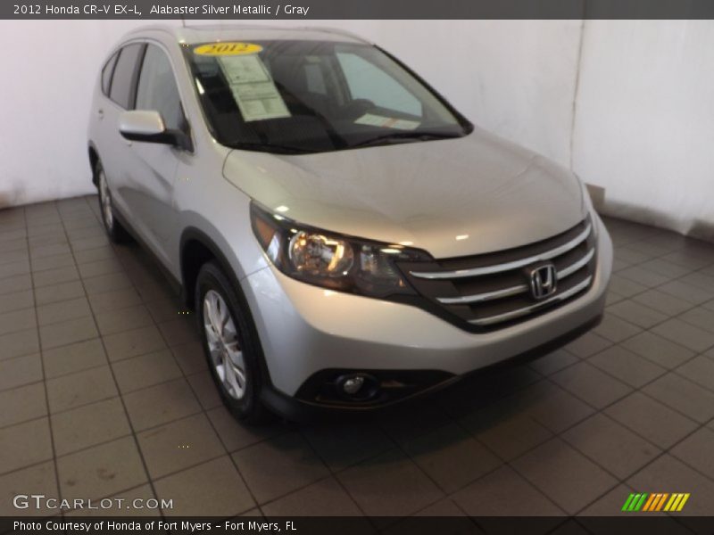 Alabaster Silver Metallic / Gray 2012 Honda CR-V EX-L