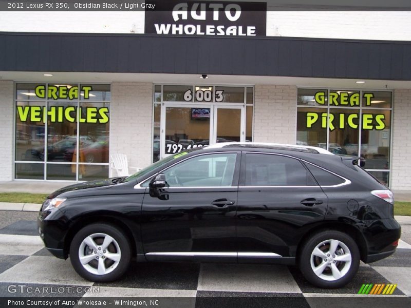 Obsidian Black / Light Gray 2012 Lexus RX 350