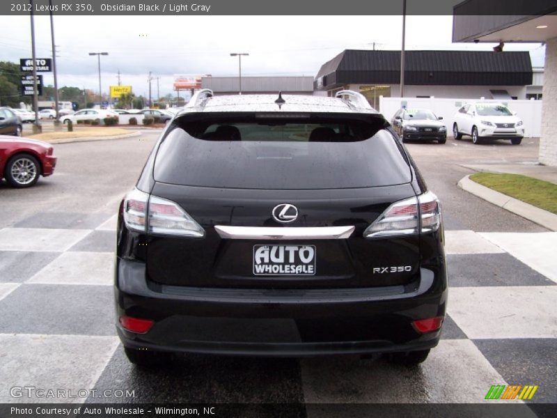 Obsidian Black / Light Gray 2012 Lexus RX 350