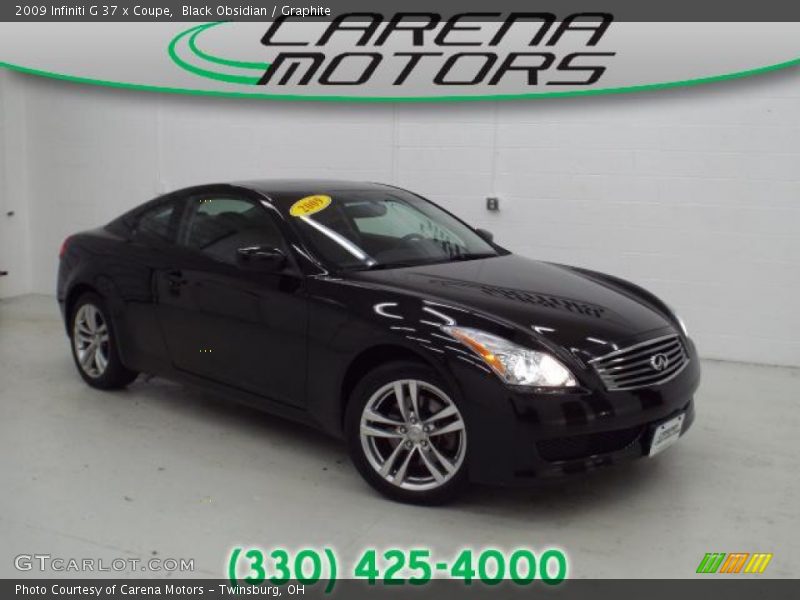Black Obsidian / Graphite 2009 Infiniti G 37 x Coupe