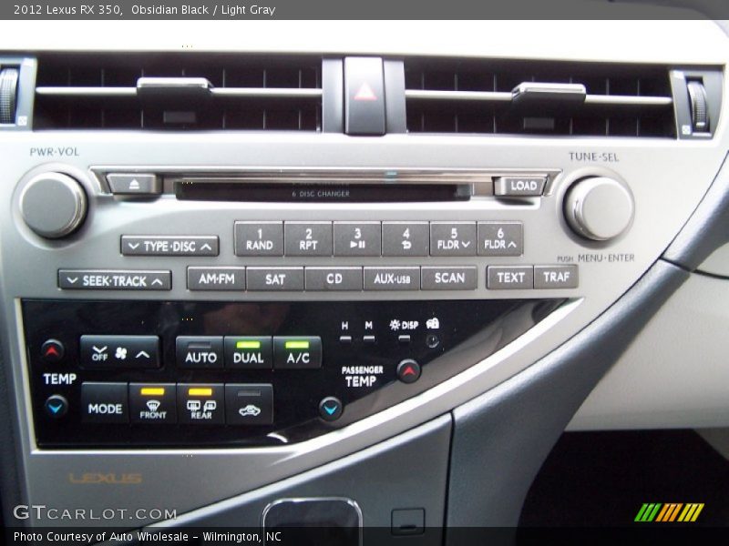 Obsidian Black / Light Gray 2012 Lexus RX 350