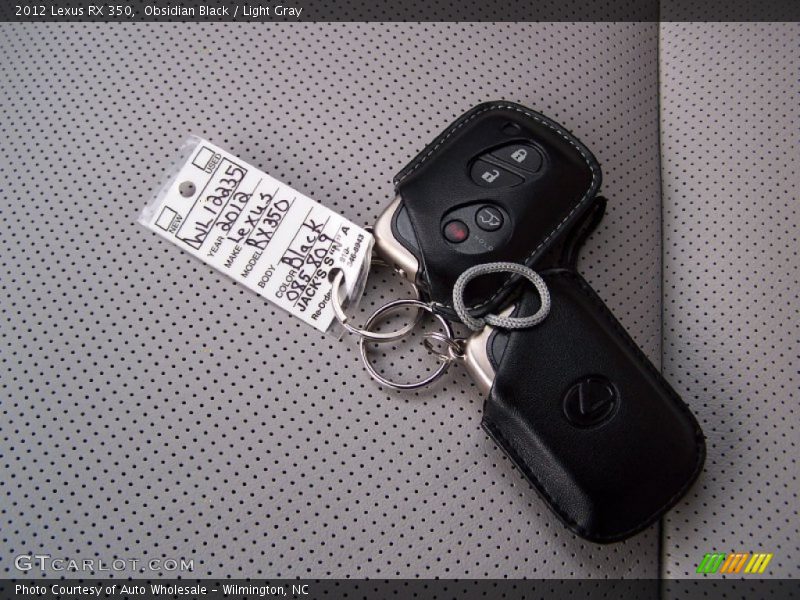 Obsidian Black / Light Gray 2012 Lexus RX 350
