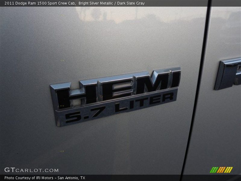 Bright Silver Metallic / Dark Slate Gray 2011 Dodge Ram 1500 Sport Crew Cab