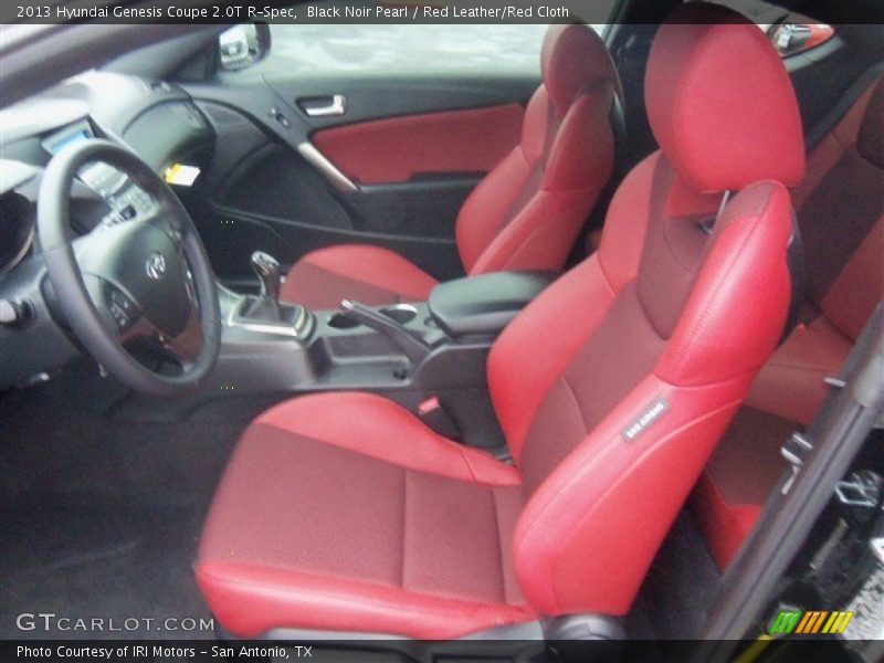 Black Noir Pearl / Red Leather/Red Cloth 2013 Hyundai Genesis Coupe 2.0T R-Spec