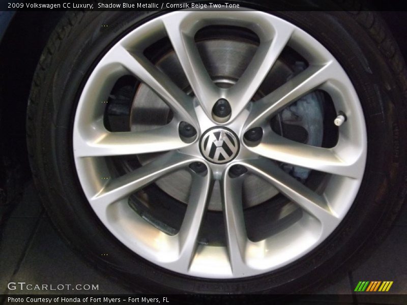 Shadow Blue Metallic / Cornsilk Beige Two-Tone 2009 Volkswagen CC Luxury