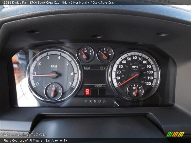 Bright Silver Metallic / Dark Slate Gray 2011 Dodge Ram 1500 Sport Crew Cab