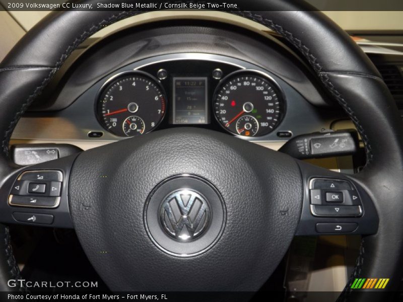 Shadow Blue Metallic / Cornsilk Beige Two-Tone 2009 Volkswagen CC Luxury