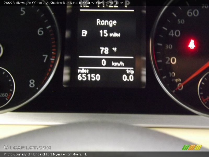 Shadow Blue Metallic / Cornsilk Beige Two-Tone 2009 Volkswagen CC Luxury