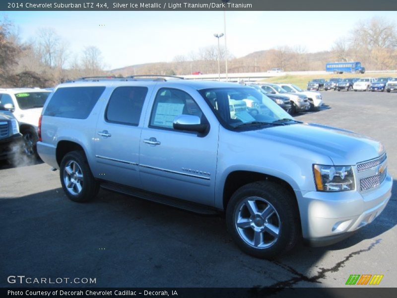Silver Ice Metallic / Light Titanium/Dark Titanium 2014 Chevrolet Suburban LTZ 4x4