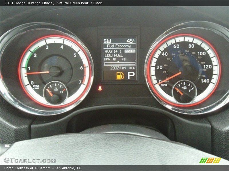 Natural Green Pearl / Black 2011 Dodge Durango Citadel
