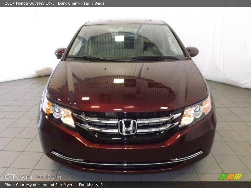 Dark Cherry Pearl / Beige 2014 Honda Odyssey EX-L