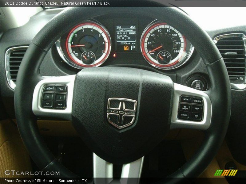 Natural Green Pearl / Black 2011 Dodge Durango Citadel