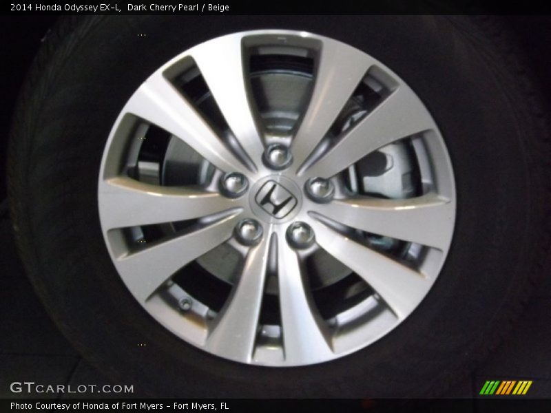 Dark Cherry Pearl / Beige 2014 Honda Odyssey EX-L
