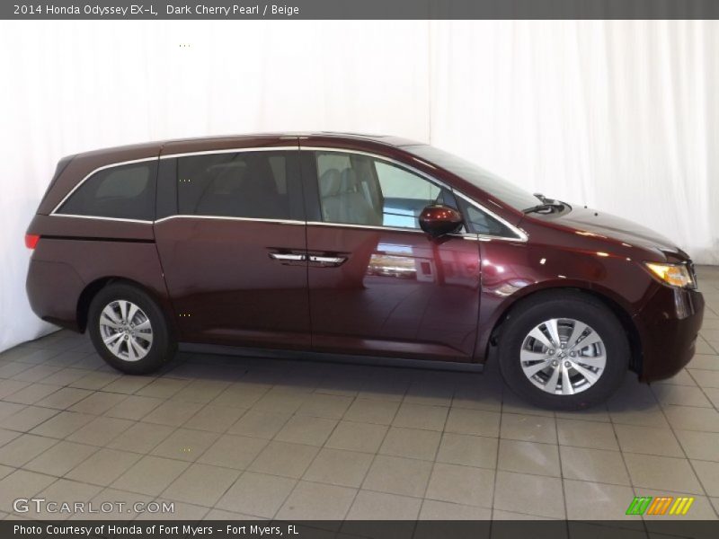 Dark Cherry Pearl / Beige 2014 Honda Odyssey EX-L