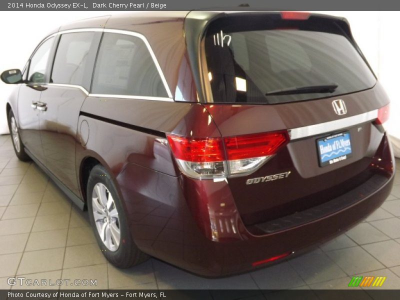 Dark Cherry Pearl / Beige 2014 Honda Odyssey EX-L