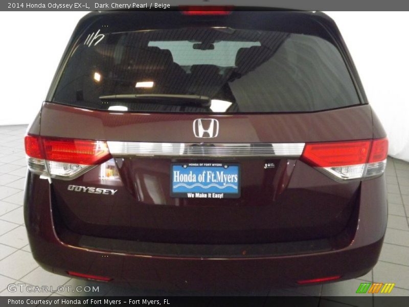 Dark Cherry Pearl / Beige 2014 Honda Odyssey EX-L