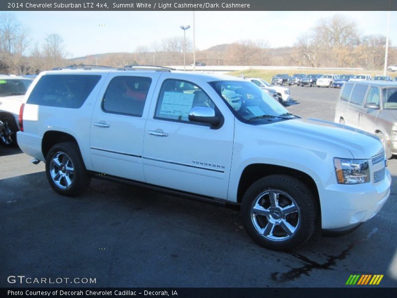 Summit White / Light Cashmere/Dark Cashmere 2014 Chevrolet Suburban LTZ 4x4