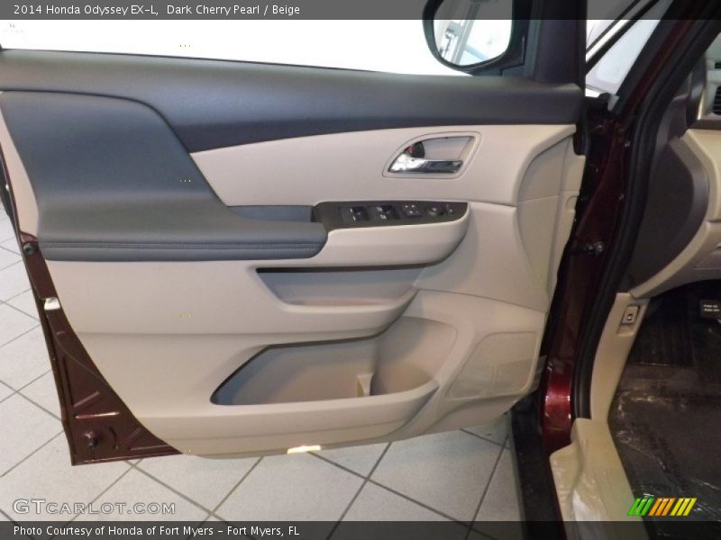 Dark Cherry Pearl / Beige 2014 Honda Odyssey EX-L