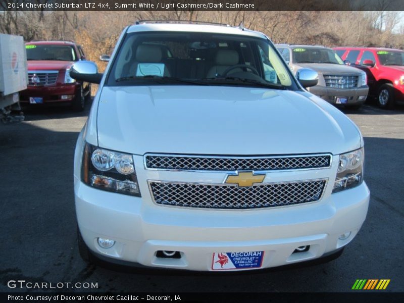 Summit White / Light Cashmere/Dark Cashmere 2014 Chevrolet Suburban LTZ 4x4