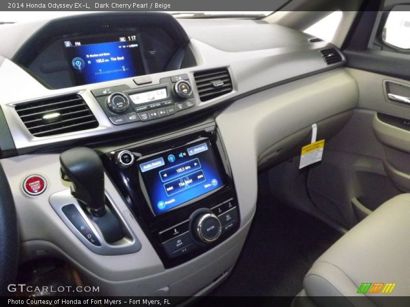 Dark Cherry Pearl / Beige 2014 Honda Odyssey EX-L