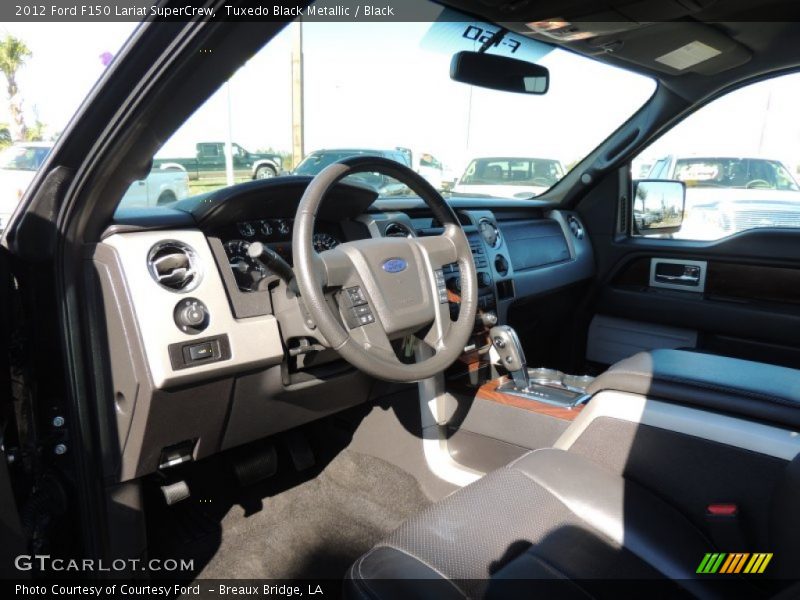Tuxedo Black Metallic / Black 2012 Ford F150 Lariat SuperCrew