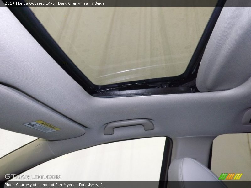 Dark Cherry Pearl / Beige 2014 Honda Odyssey EX-L