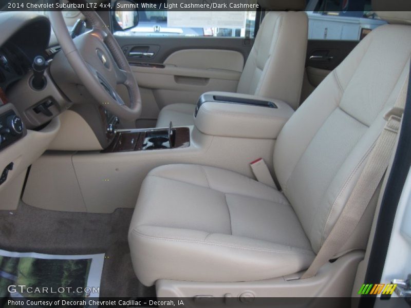 Summit White / Light Cashmere/Dark Cashmere 2014 Chevrolet Suburban LTZ 4x4