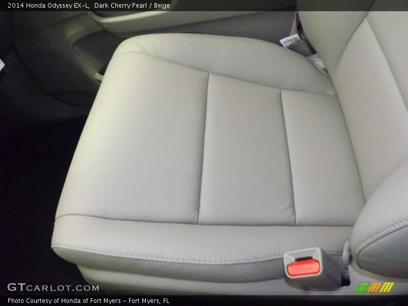Dark Cherry Pearl / Beige 2014 Honda Odyssey EX-L