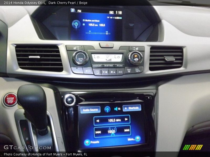 Dark Cherry Pearl / Beige 2014 Honda Odyssey EX-L