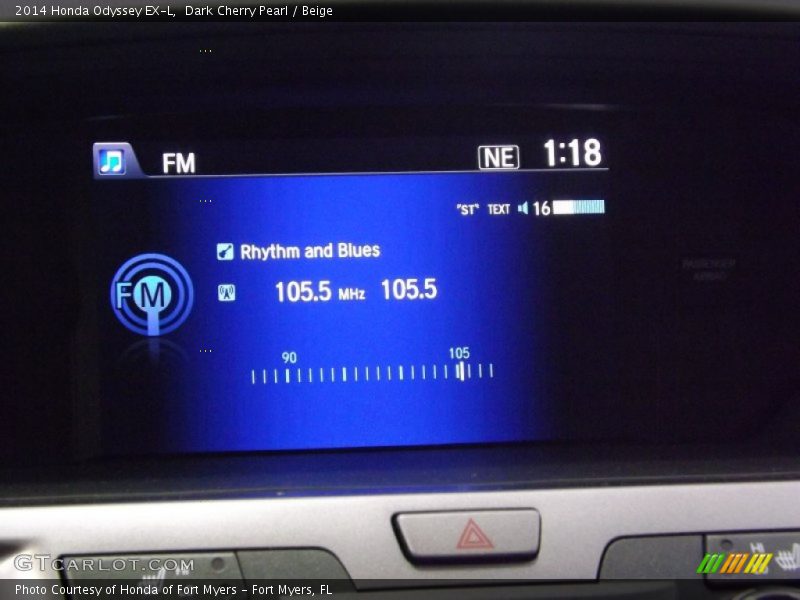 Dark Cherry Pearl / Beige 2014 Honda Odyssey EX-L