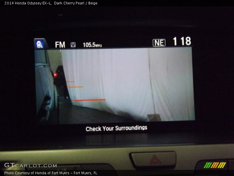 Dark Cherry Pearl / Beige 2014 Honda Odyssey EX-L