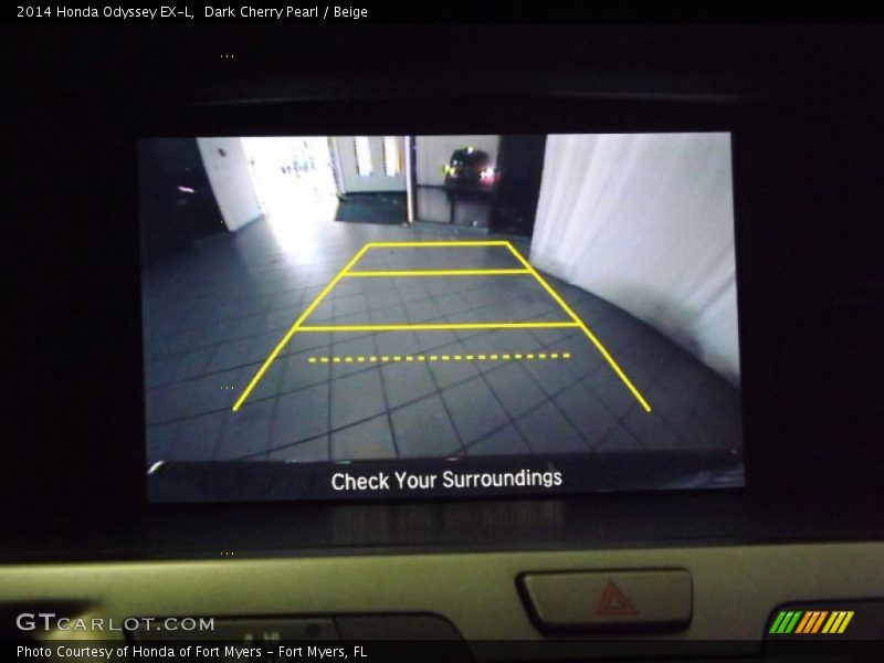Dark Cherry Pearl / Beige 2014 Honda Odyssey EX-L