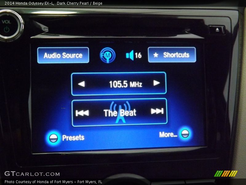 Dark Cherry Pearl / Beige 2014 Honda Odyssey EX-L