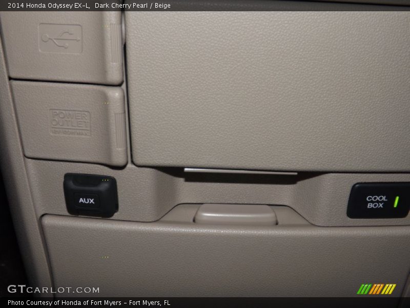 Dark Cherry Pearl / Beige 2014 Honda Odyssey EX-L