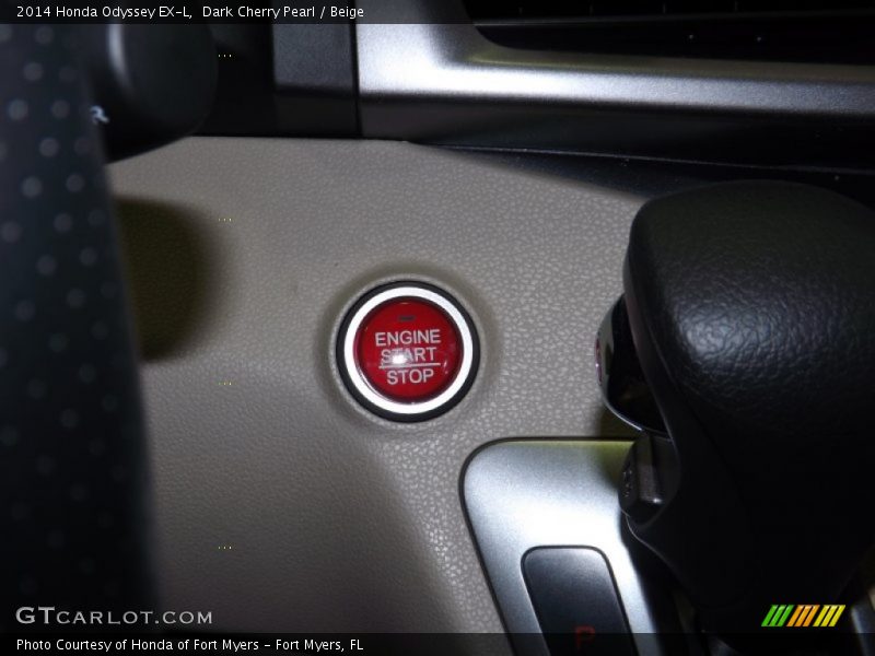 Dark Cherry Pearl / Beige 2014 Honda Odyssey EX-L