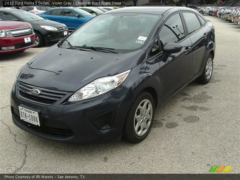 Violet Gray / Charcoal Black/Light Stone 2013 Ford Fiesta S Sedan