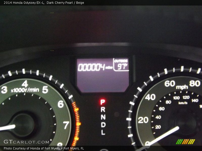 Dark Cherry Pearl / Beige 2014 Honda Odyssey EX-L