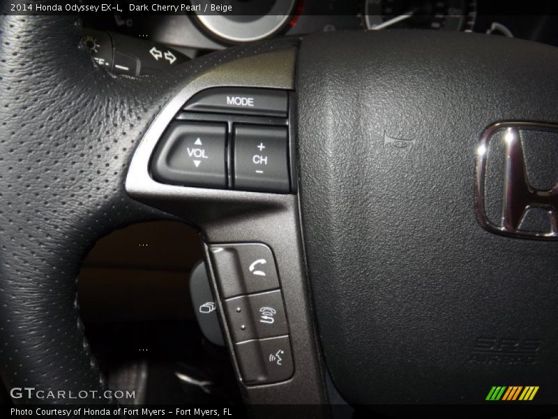 Dark Cherry Pearl / Beige 2014 Honda Odyssey EX-L