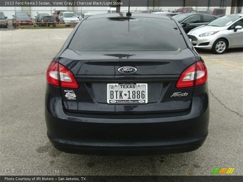 Violet Gray / Charcoal Black/Light Stone 2013 Ford Fiesta S Sedan