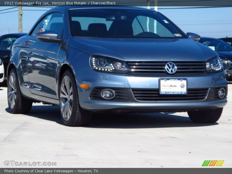 Horizon Blue Metallic / Charcoal/Black 2013 Volkswagen Eos Lux
