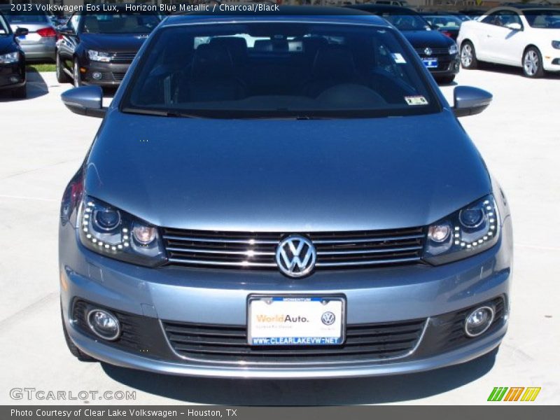 Horizon Blue Metallic / Charcoal/Black 2013 Volkswagen Eos Lux