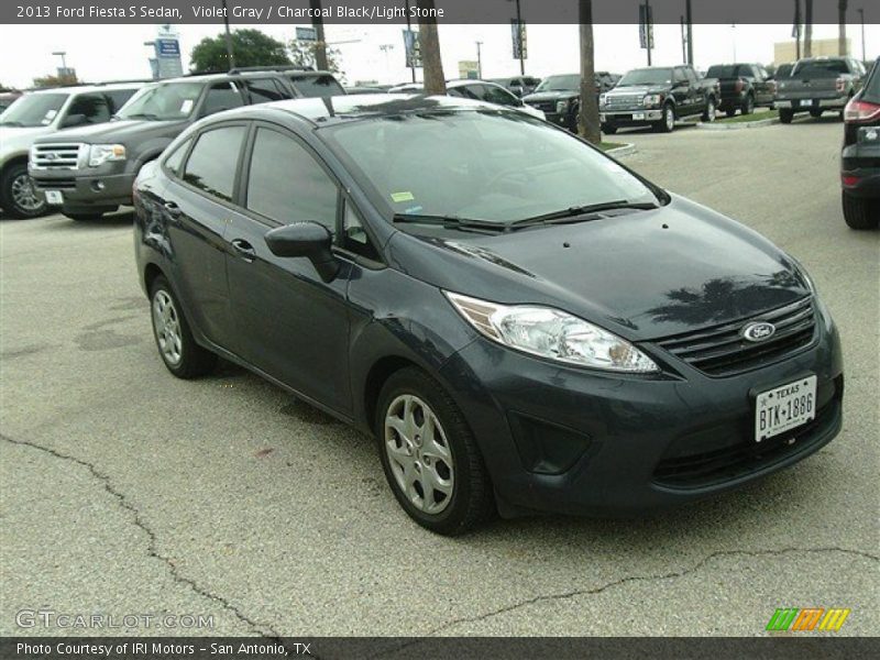 Violet Gray / Charcoal Black/Light Stone 2013 Ford Fiesta S Sedan
