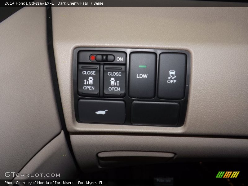 Dark Cherry Pearl / Beige 2014 Honda Odyssey EX-L