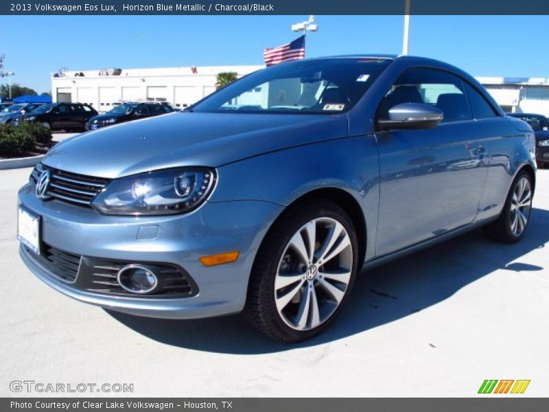 Horizon Blue Metallic / Charcoal/Black 2013 Volkswagen Eos Lux